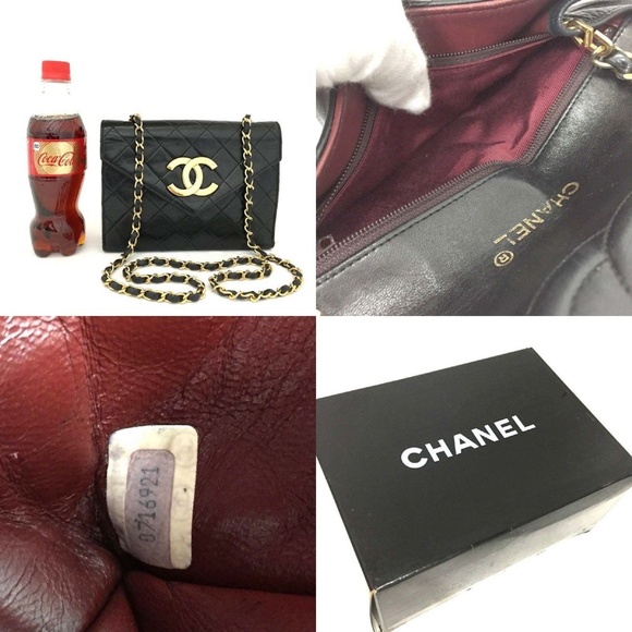 100% Auth CHANEL Vintage Quilted MatelasseLambskin - Picture 8 of 8